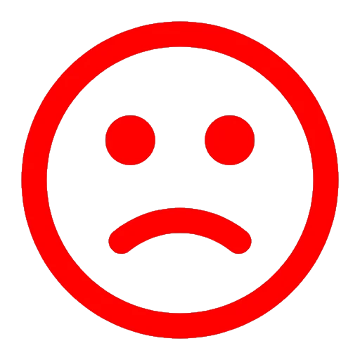 Simple face with a sad expression