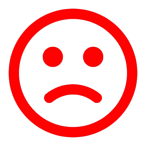 Simple face with a sad expression